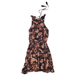 American Eagle Halter Mini Dress in Purple Floral